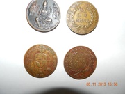 Монеты Индия 19 век с изображениями богов ONE ANNA